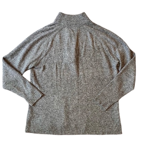 SMARTWOOL RIPPLE RIDGE HALF ZIP CHARCOAL GREY MERINO BLEND SWEATER - Picture 6 of 16